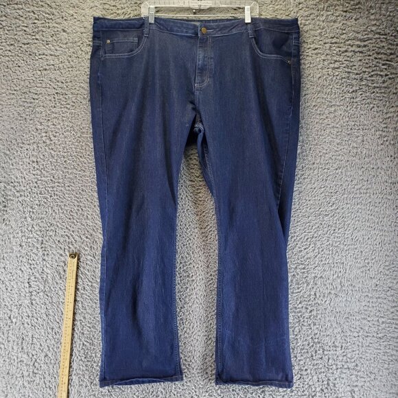 Apparel Collection Jeans Mens 50x32 Blue McDonald's Straight Fit Stretch Denim - Picture 1 of 10